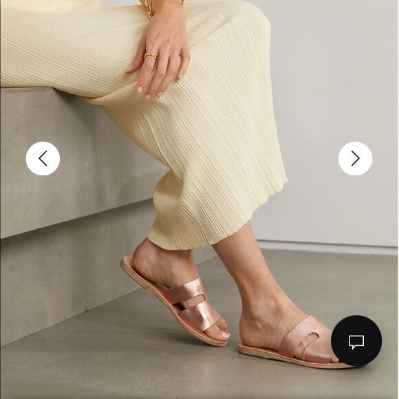 ⚡️Ancient Greek slide soft top leather grain leather sandals size 6 - Picture 4 of 7